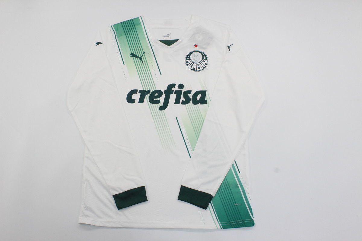 AAA Quality Palmeiras 23/24 Away White Long Soccer Jersey